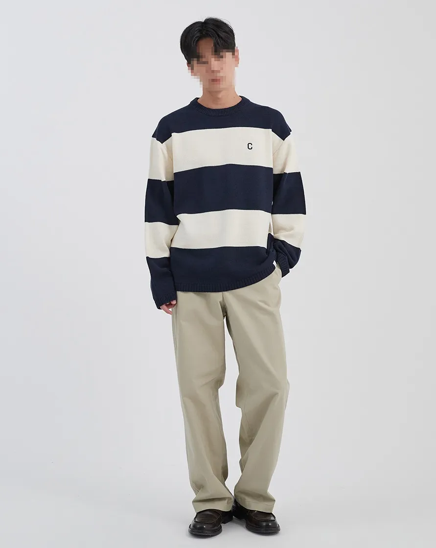 COVERNAT  |[COVERNAT]★Stripe Crew neck Knit