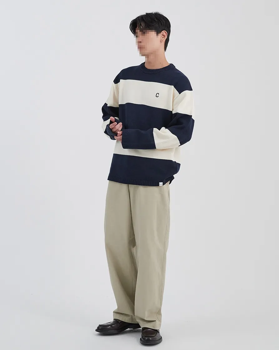 COVERNAT  |[COVERNAT]★Stripe Crew neck Knit