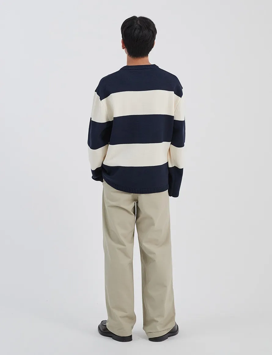 COVERNAT  |[COVERNAT]★Stripe Crew neck Knit