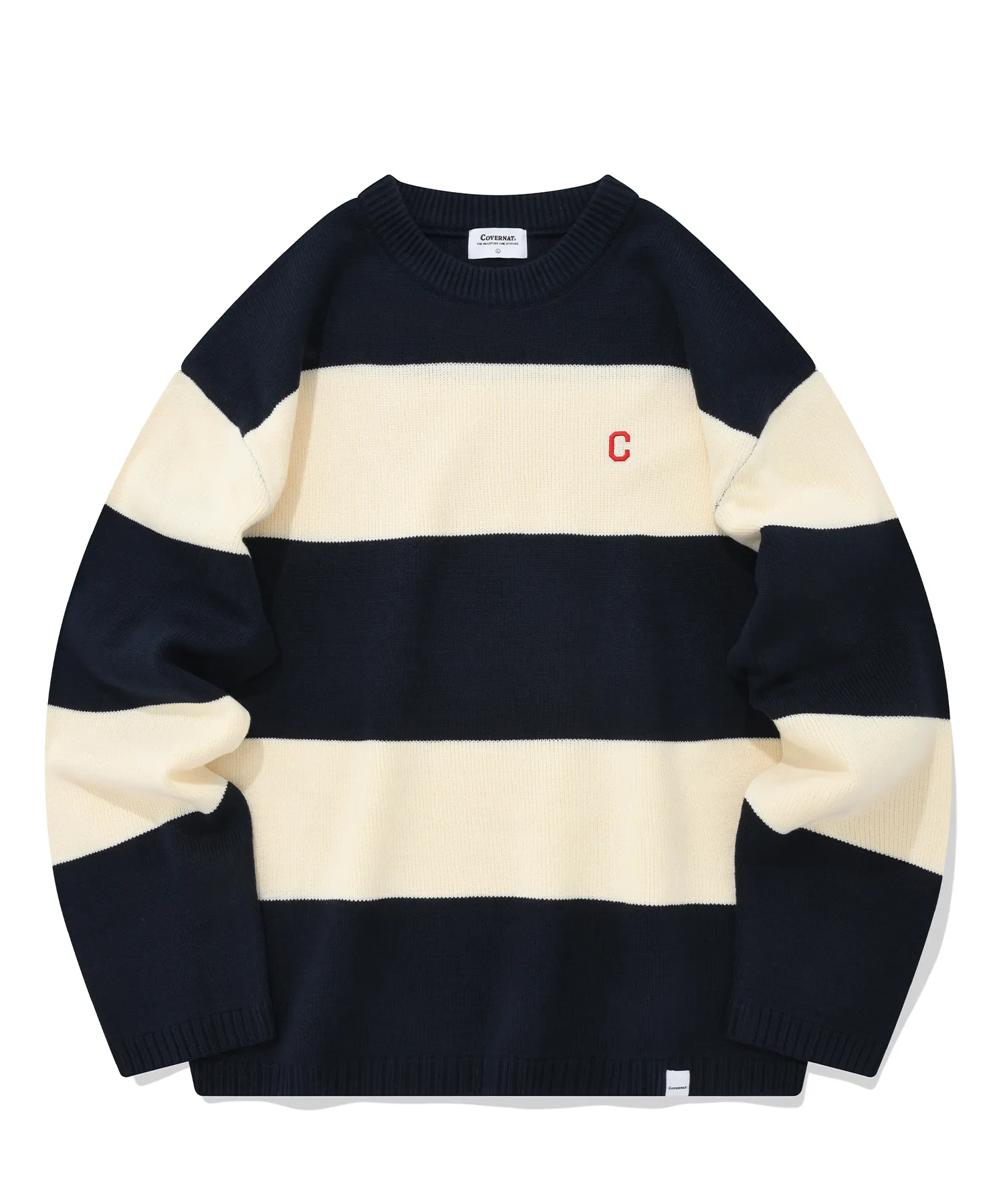 COVERNAT  |[COVERNAT]★Stripe Crew neck Knit