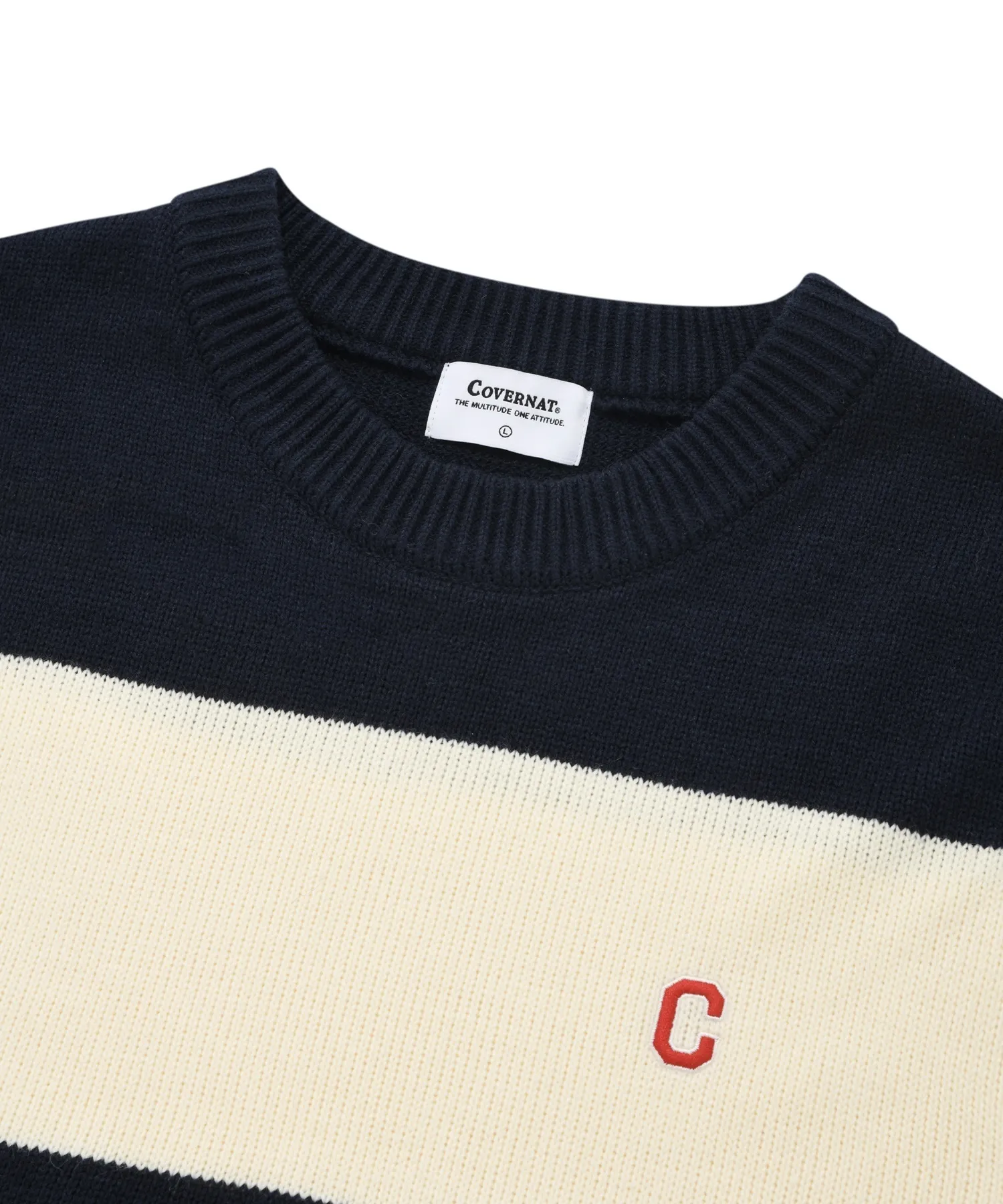 COVERNAT  |[COVERNAT]★Stripe Crew neck Knit