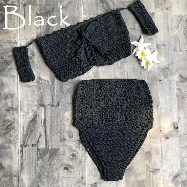 Crochet Bandeau Bikini Set