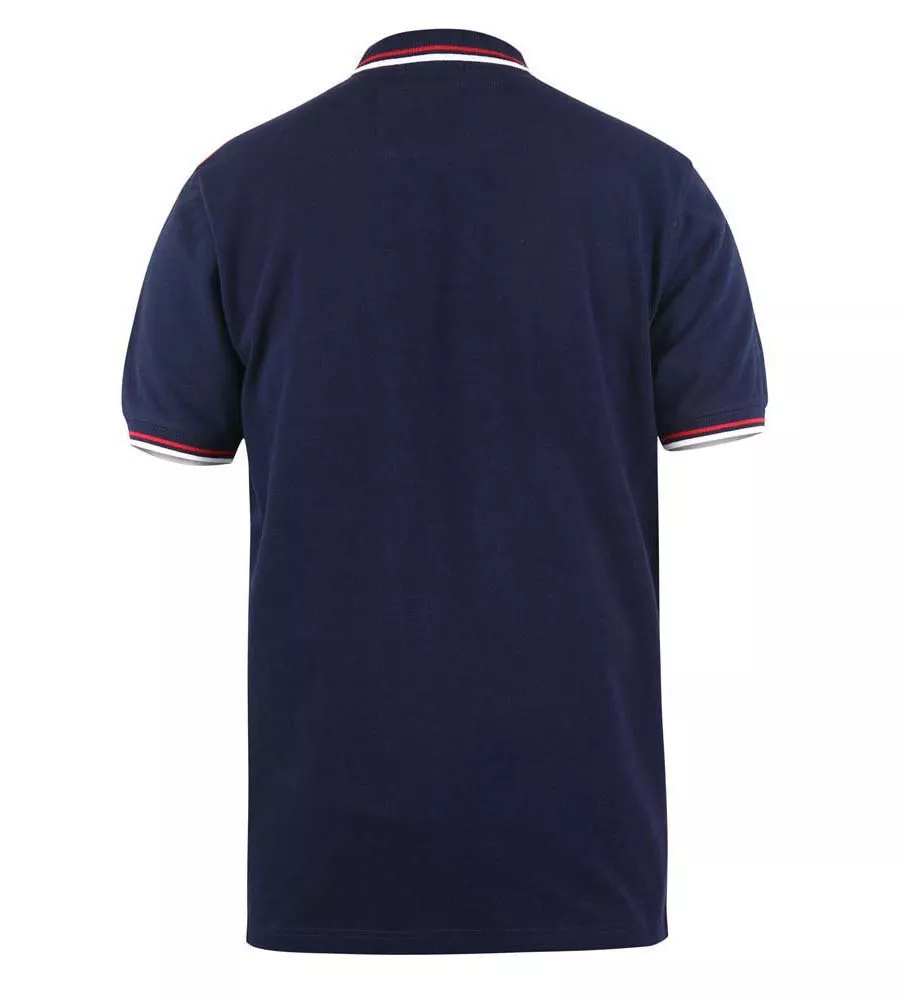 D555 Tall Mens Polo Shirt With Chest Embroidery and Double Tipping (STANBRIDGE)