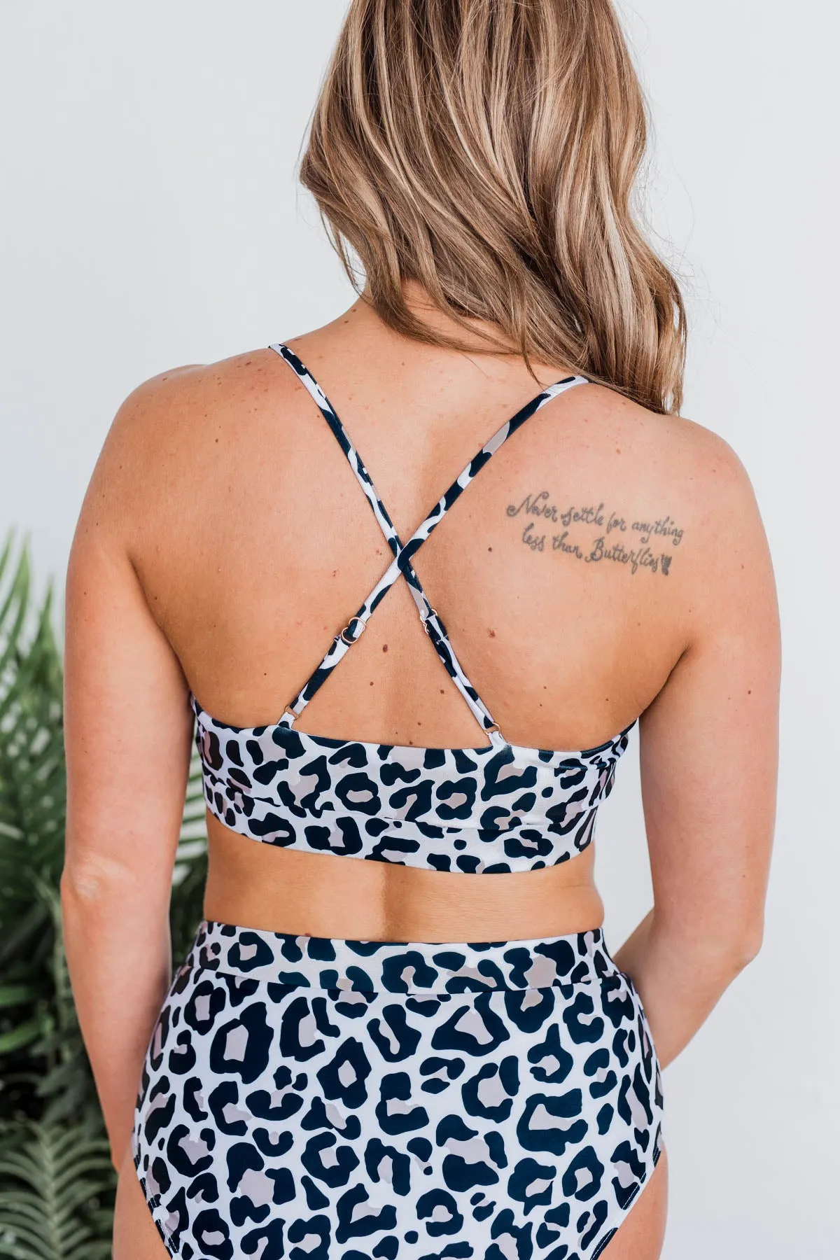 Dear Beach Triangle Bikini Top- Leopard