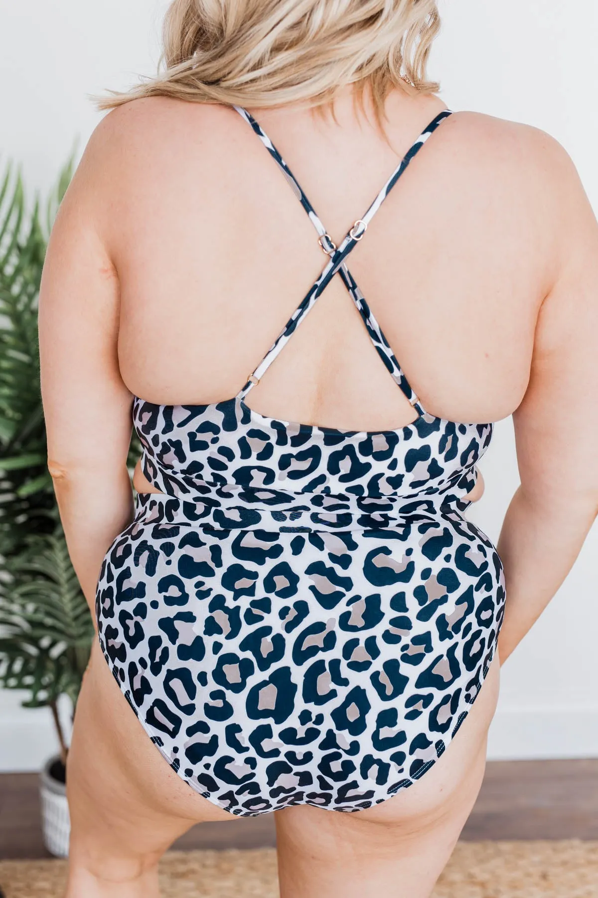 Dear Beach Triangle Bikini Top- Leopard