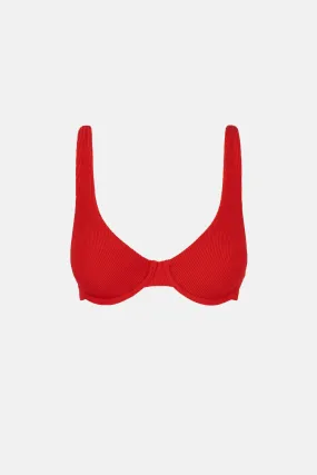 Essential Rib Underwire Top Cherry