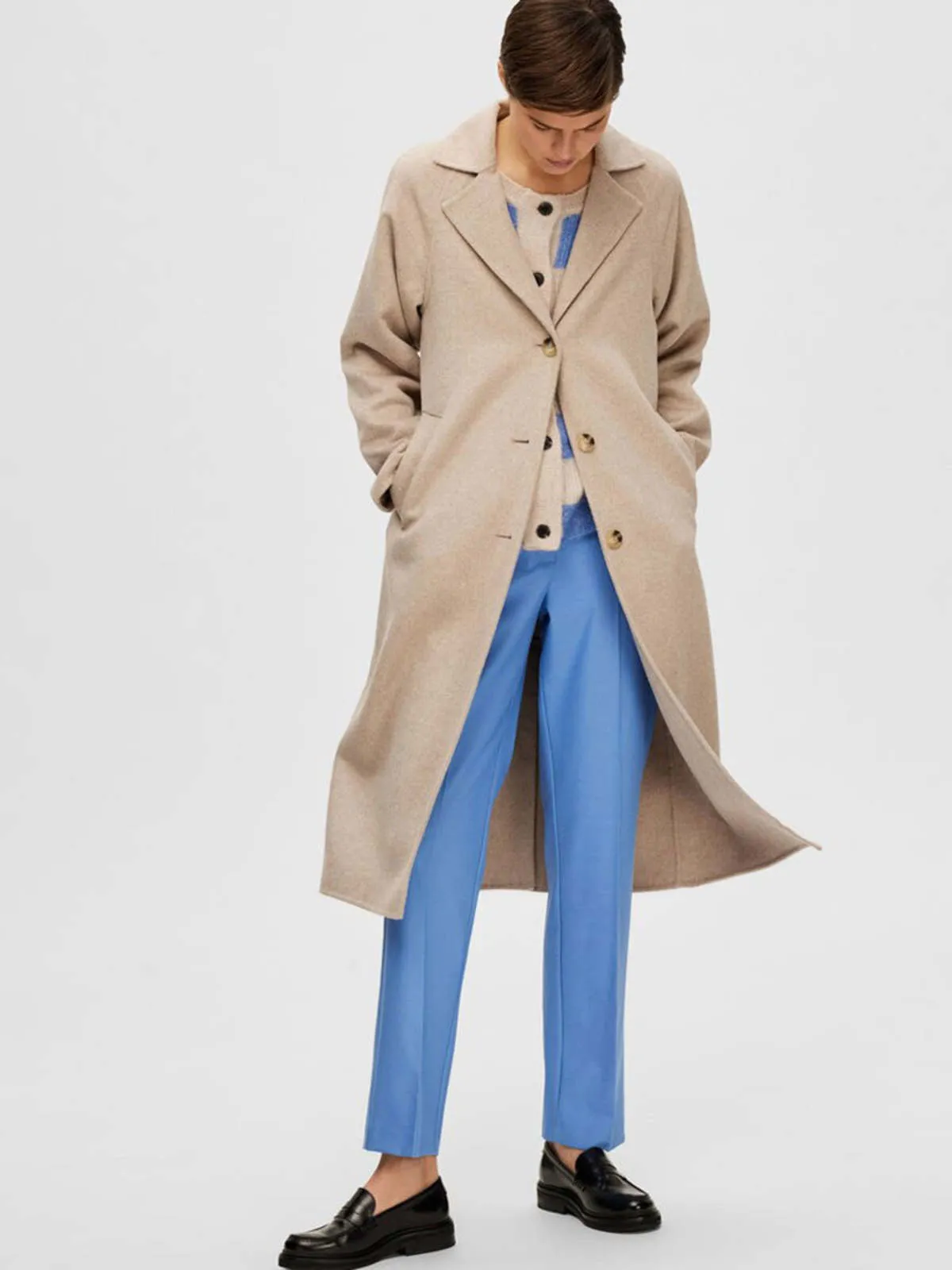 Femme Classic Wool Coat - Sandshell