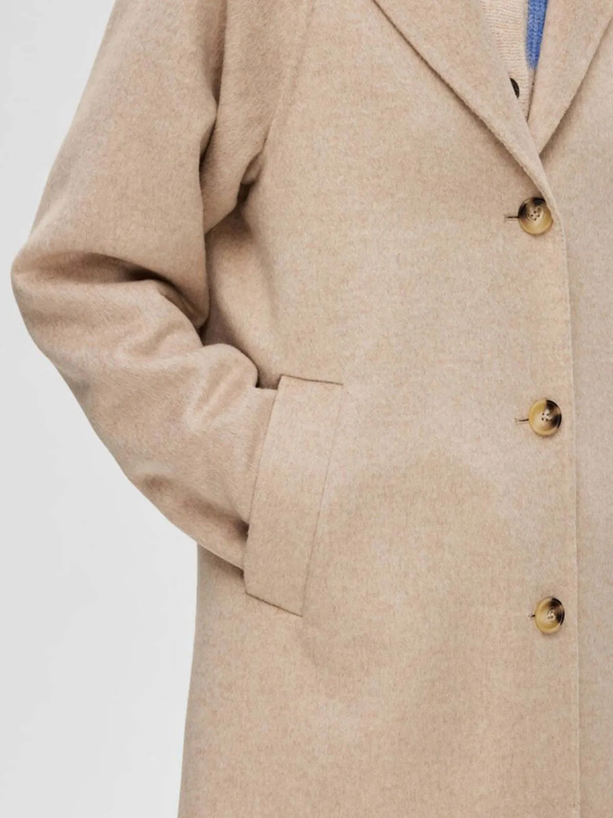 Femme Classic Wool Coat - Sandshell