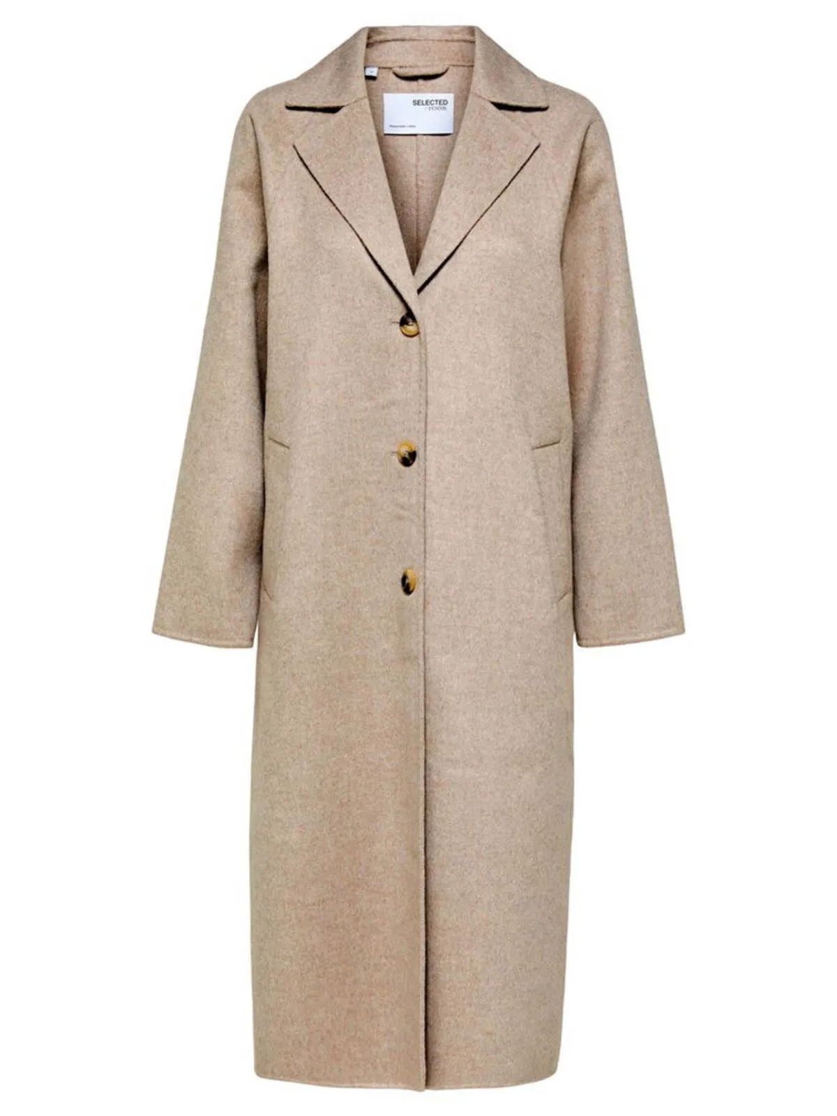 Femme Classic Wool Coat - Sandshell