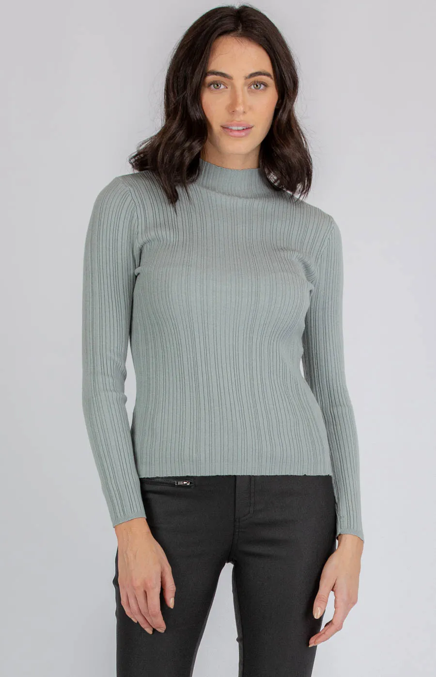 Fitted Textured Knit Top (SKN355)