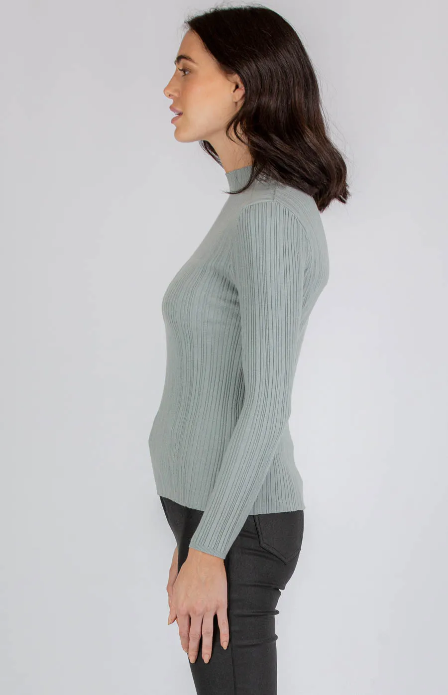 Fitted Textured Knit Top (SKN355)