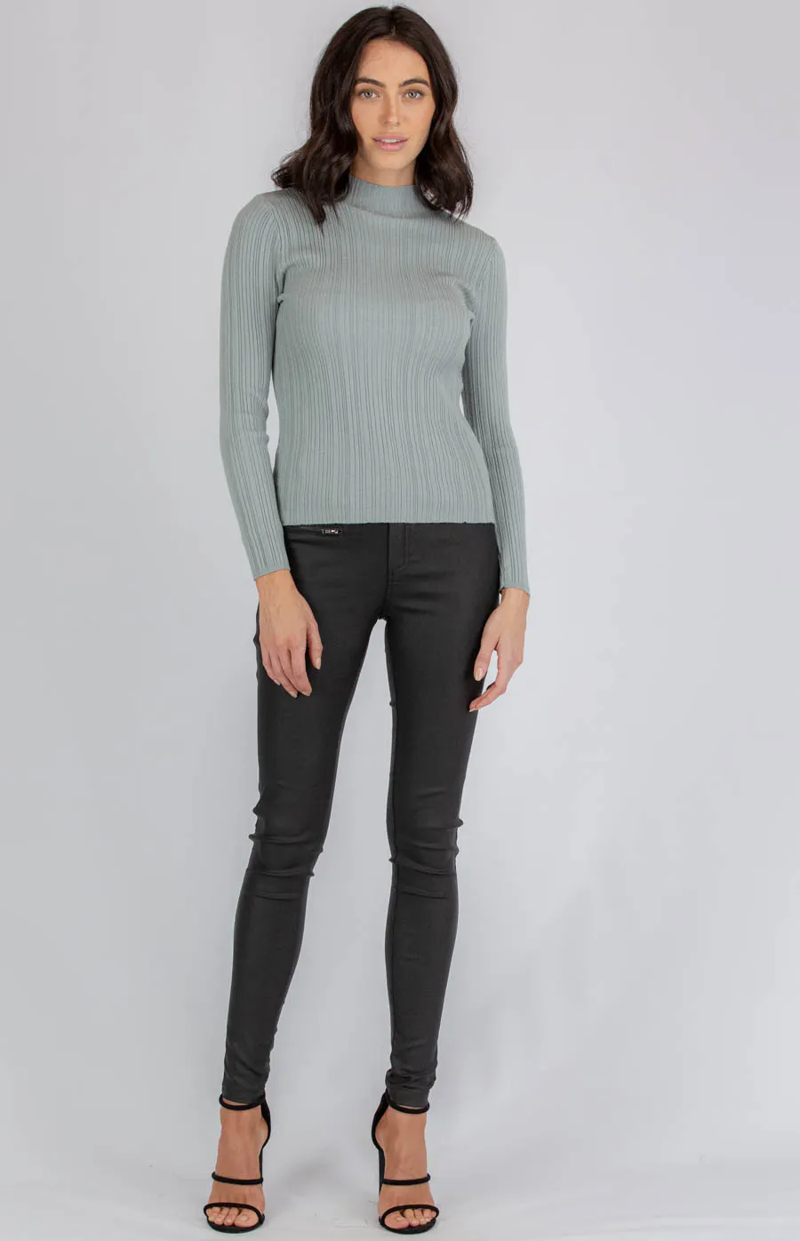 Fitted Textured Knit Top (SKN355)