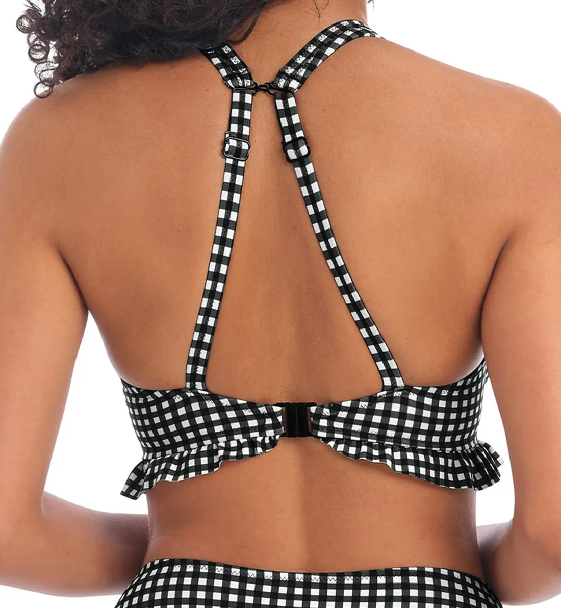 Freya Check In Underwire High Apex Bikini Top (201913) - Monochrome