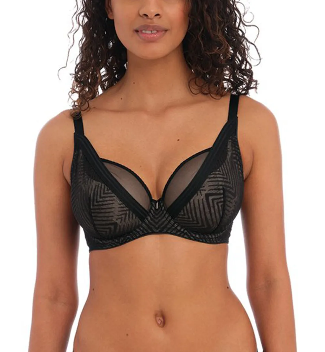 Freya Tailored High Apex Plunge Underwire Bra (401121) - Black