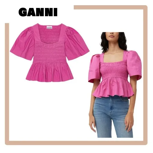 Ganni  |Casual Style Plain Formal Style  Shirts & Blouses