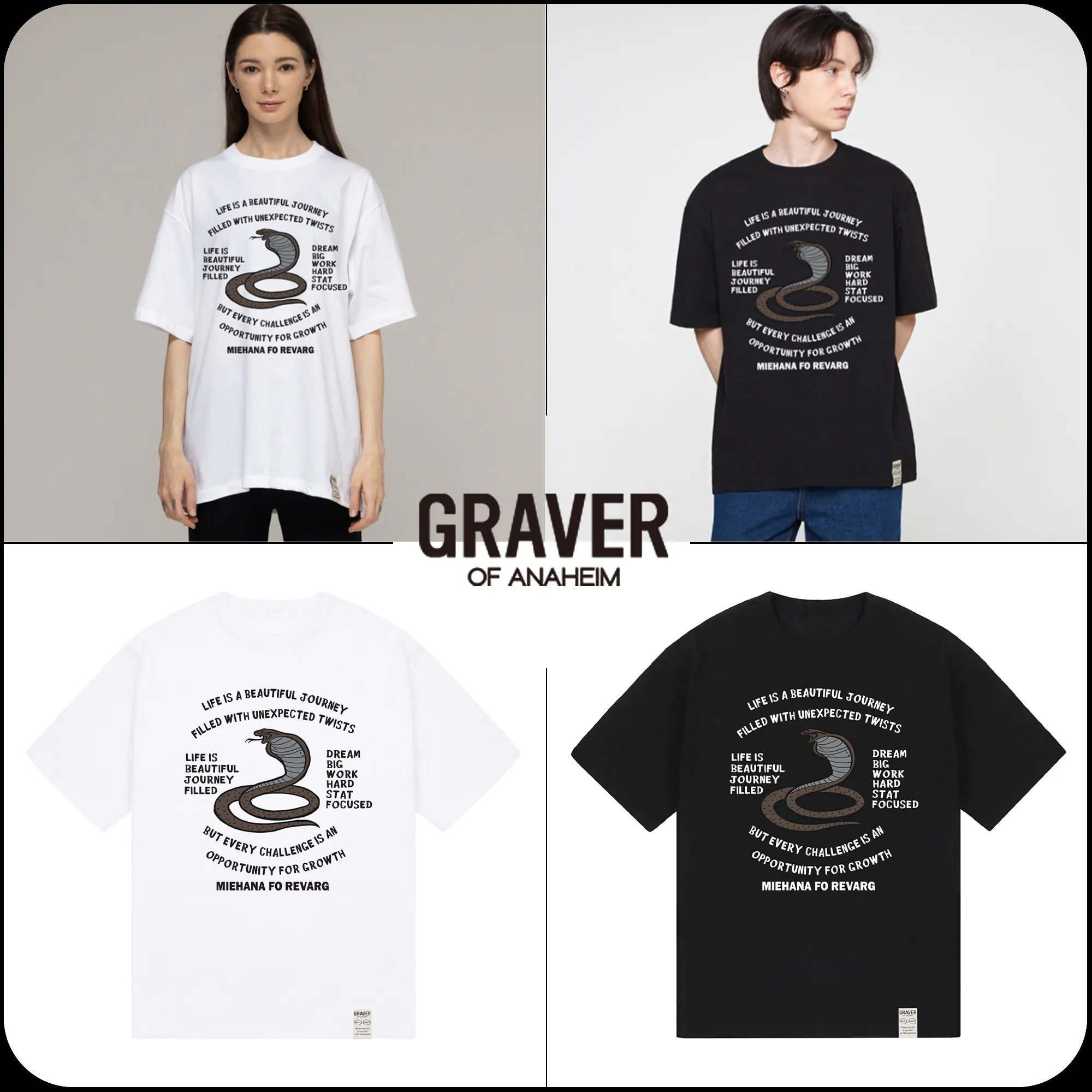 GRAVER  |Unisex Street Style Cotton Short Sleeves Logo T-Shirts