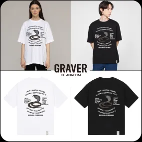 GRAVER  |Unisex Street Style Cotton Short Sleeves Logo T-Shirts