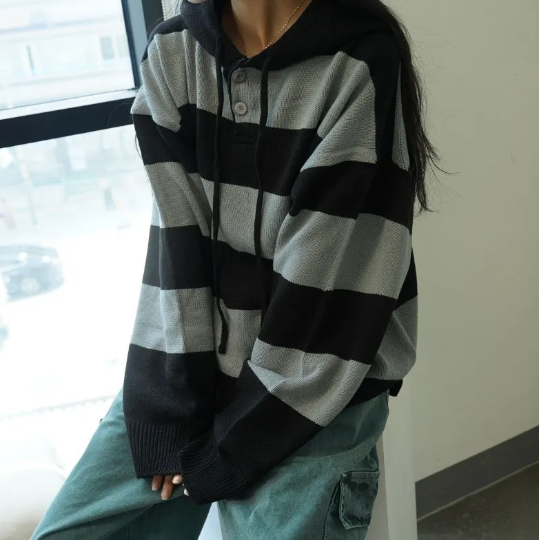 IONSEOUL  |Unisex Street Style Oversized Long Sleeve T-shirt Sweaters