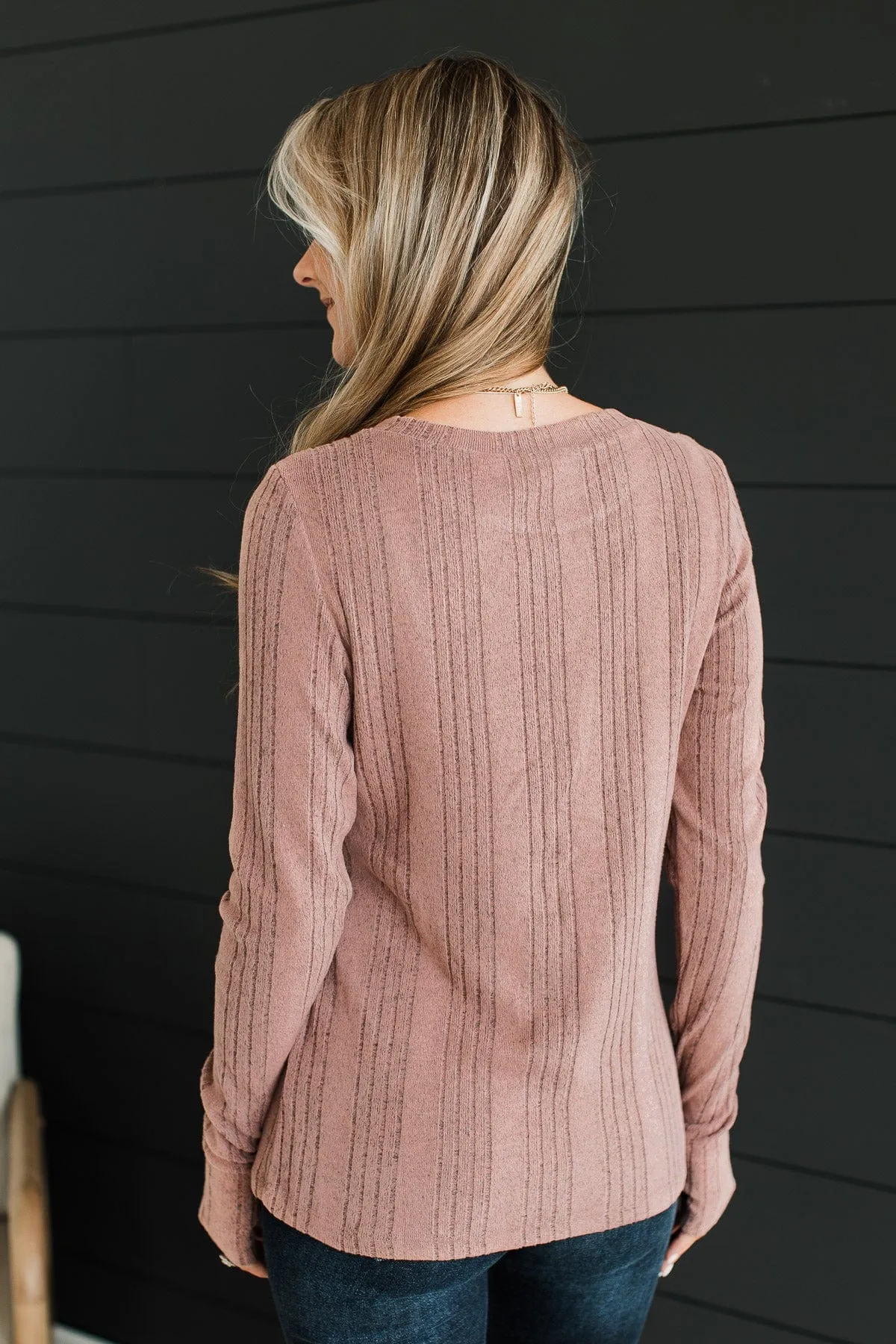 It's Been Lovely Knit Top- Dusty Rose