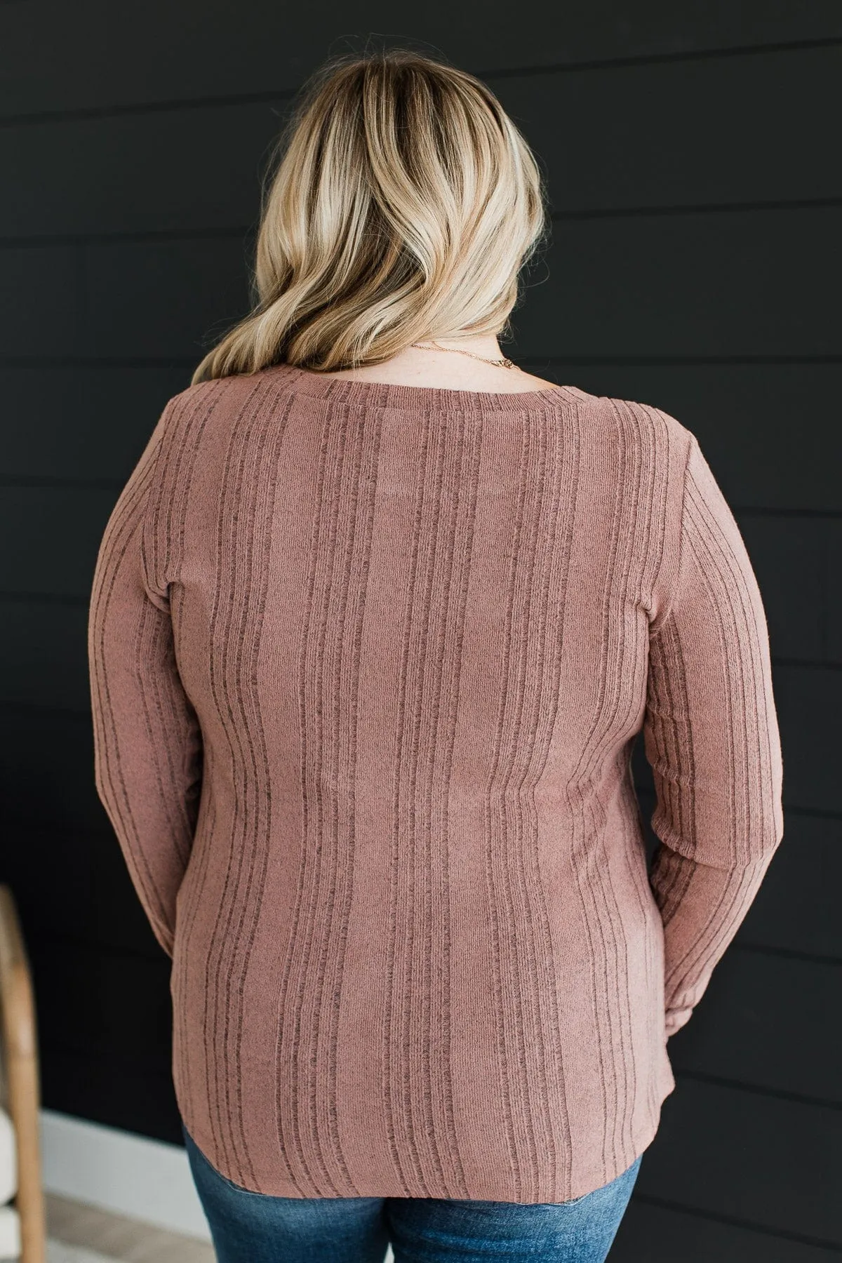 It's Been Lovely Knit Top- Dusty Rose