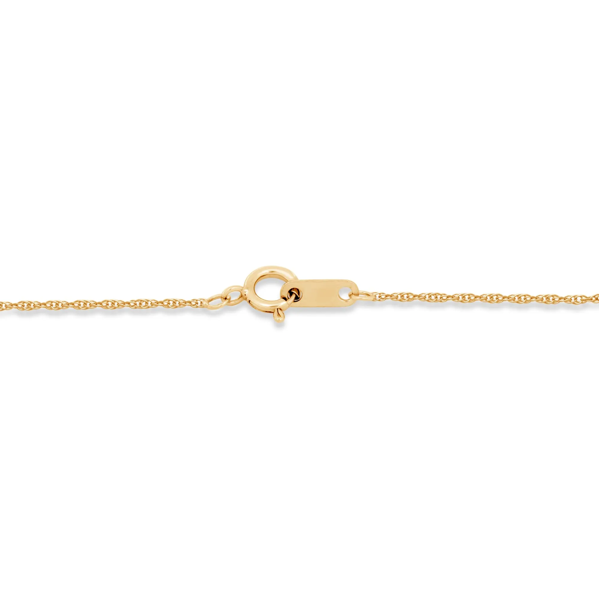 Jewelili 10K Yellow Gold With 1/10 CTTW Natural White Round Diamonds Infinity Pendant Necklace