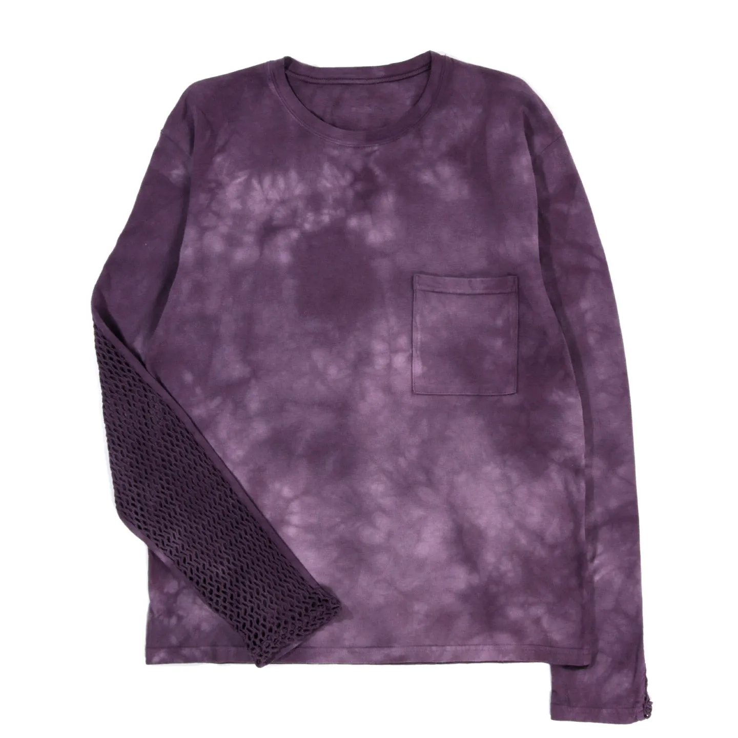 KAPITAL JERSEY KATABIRA LONG SLEEVE T (BACK SLEEVE) AUBERGINE