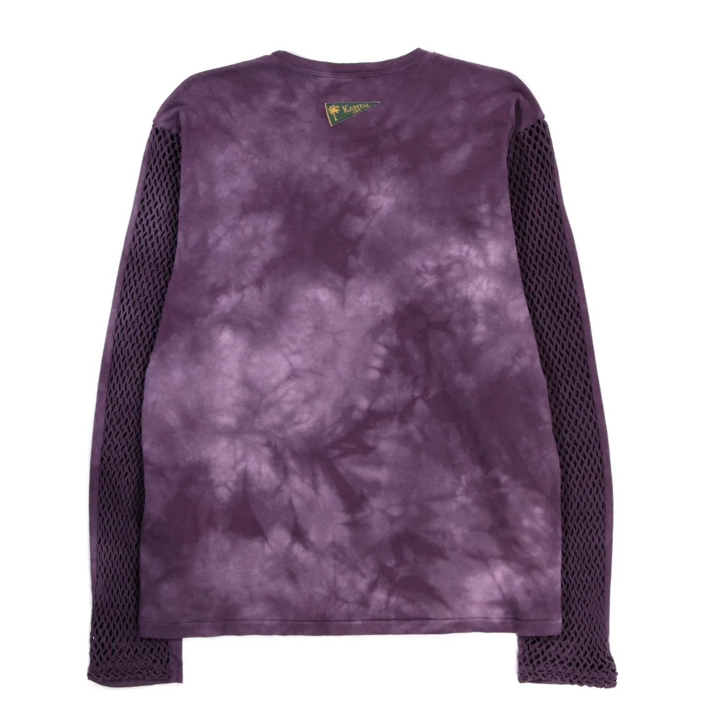 KAPITAL JERSEY KATABIRA LONG SLEEVE T (BACK SLEEVE) AUBERGINE