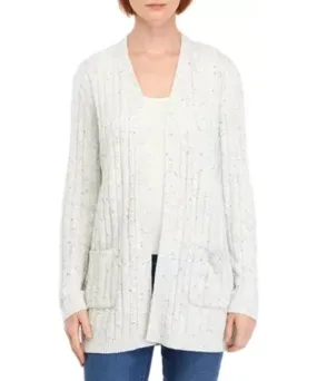 Kim Rogers Petite Speckled Cable Knit Cardigan