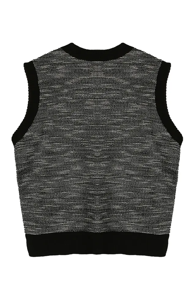 KNIT VEST BLACK