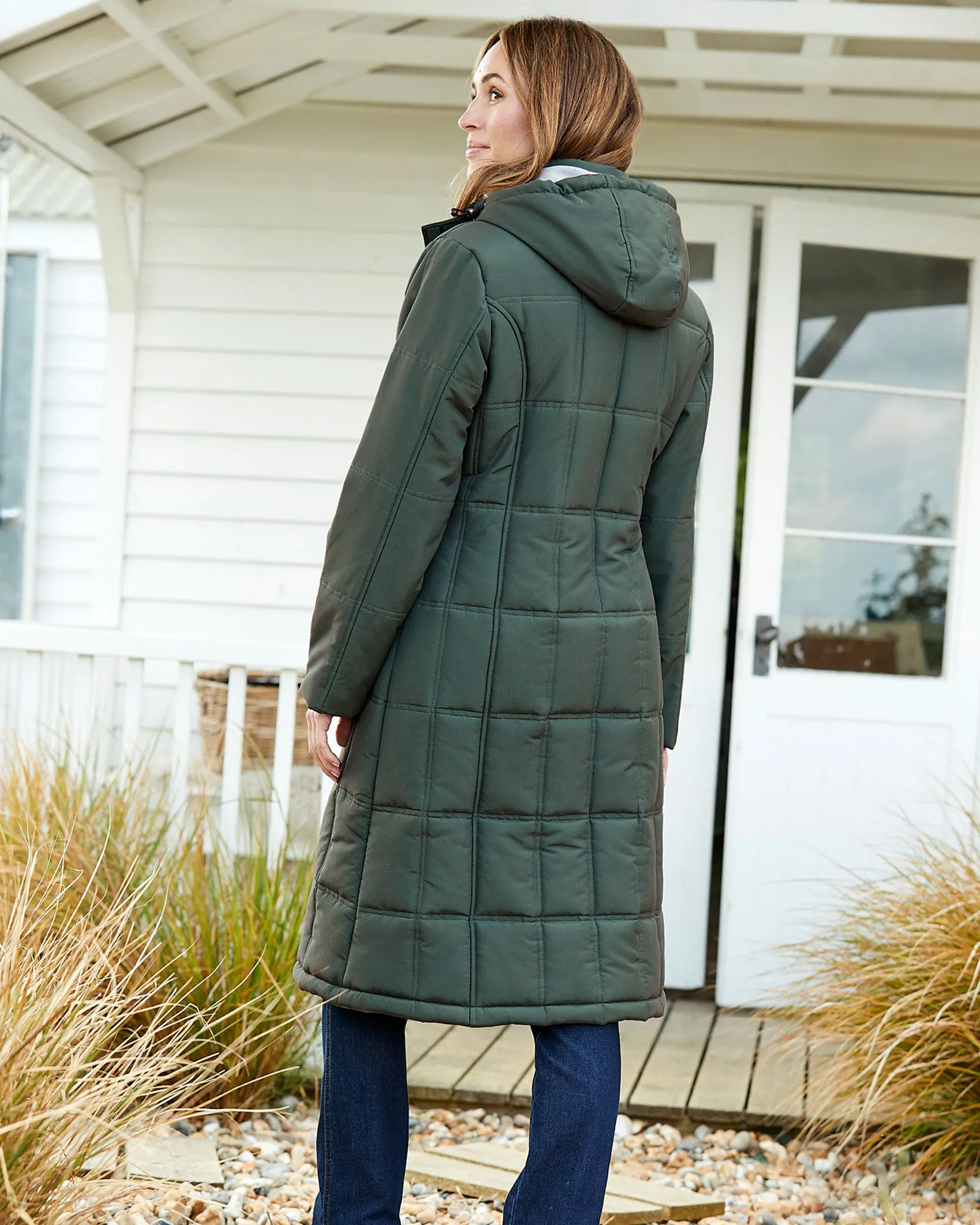 Long Padded Hooded Coat 