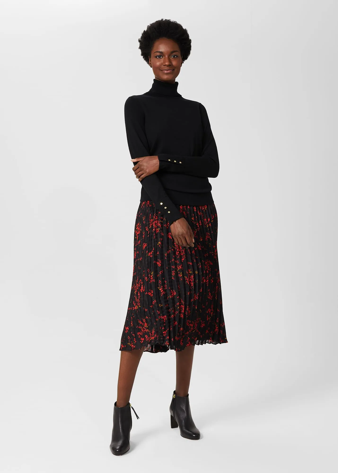 Losie Midi Pleated Skirt 