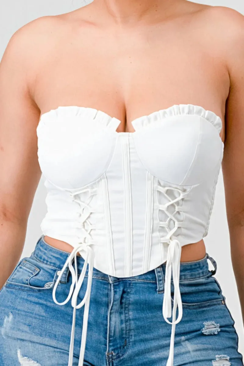 Luxe Sweetheart Drawstring Bustier