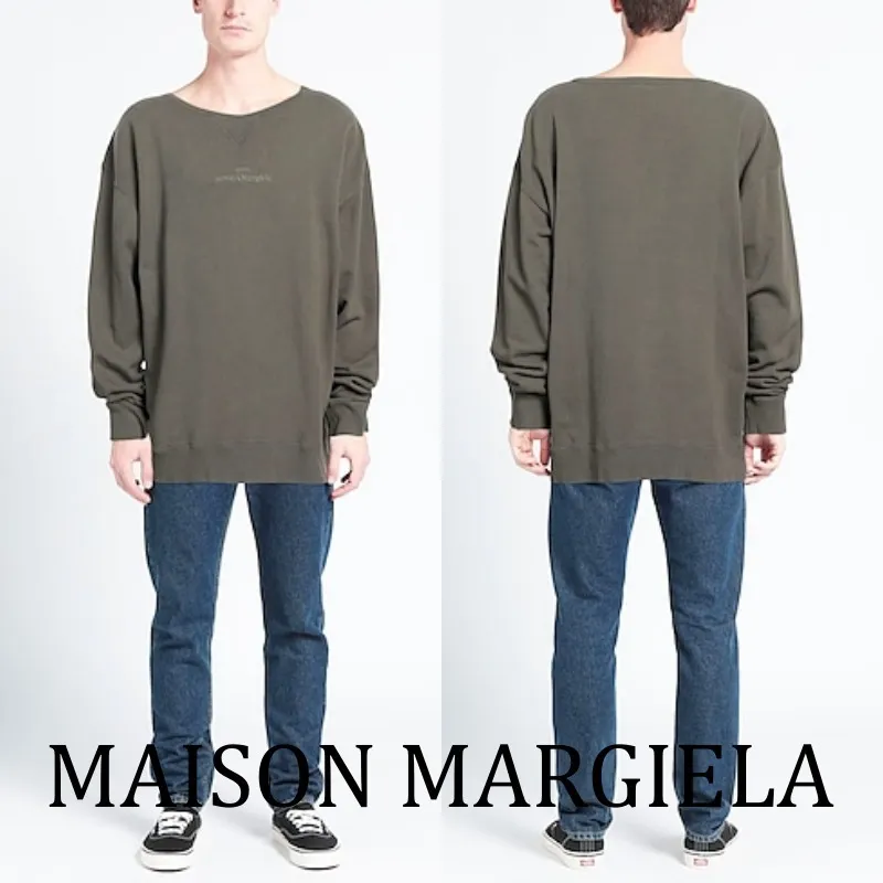 Maison Margiela  |Unisex Sweat Street Style Long Sleeves Plain Cotton