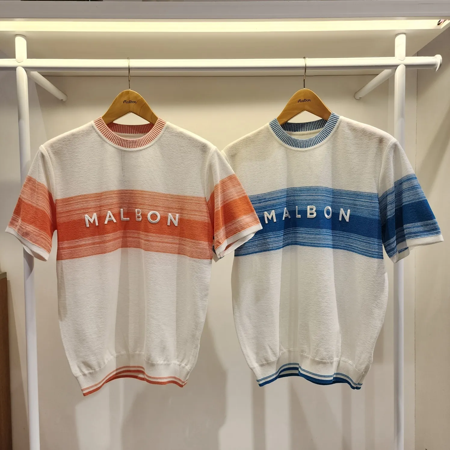 Malbon Golf  |Street Style Plain Short Sleeves Logo Sweaters