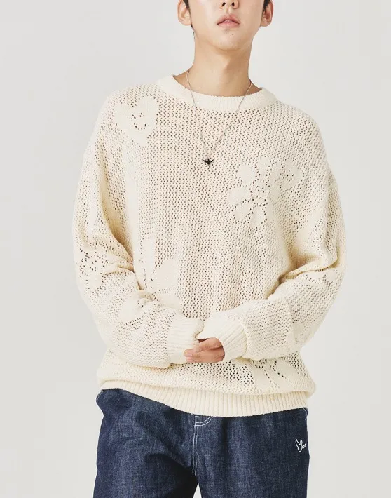 Mark Gonzales  |[WHAT IT ISNT]★FLORY JACQUARD LONG SLEEVE KNIT