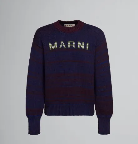 MARNI  |Wool Street Style Long Sleeves Logo Designers Sweaters