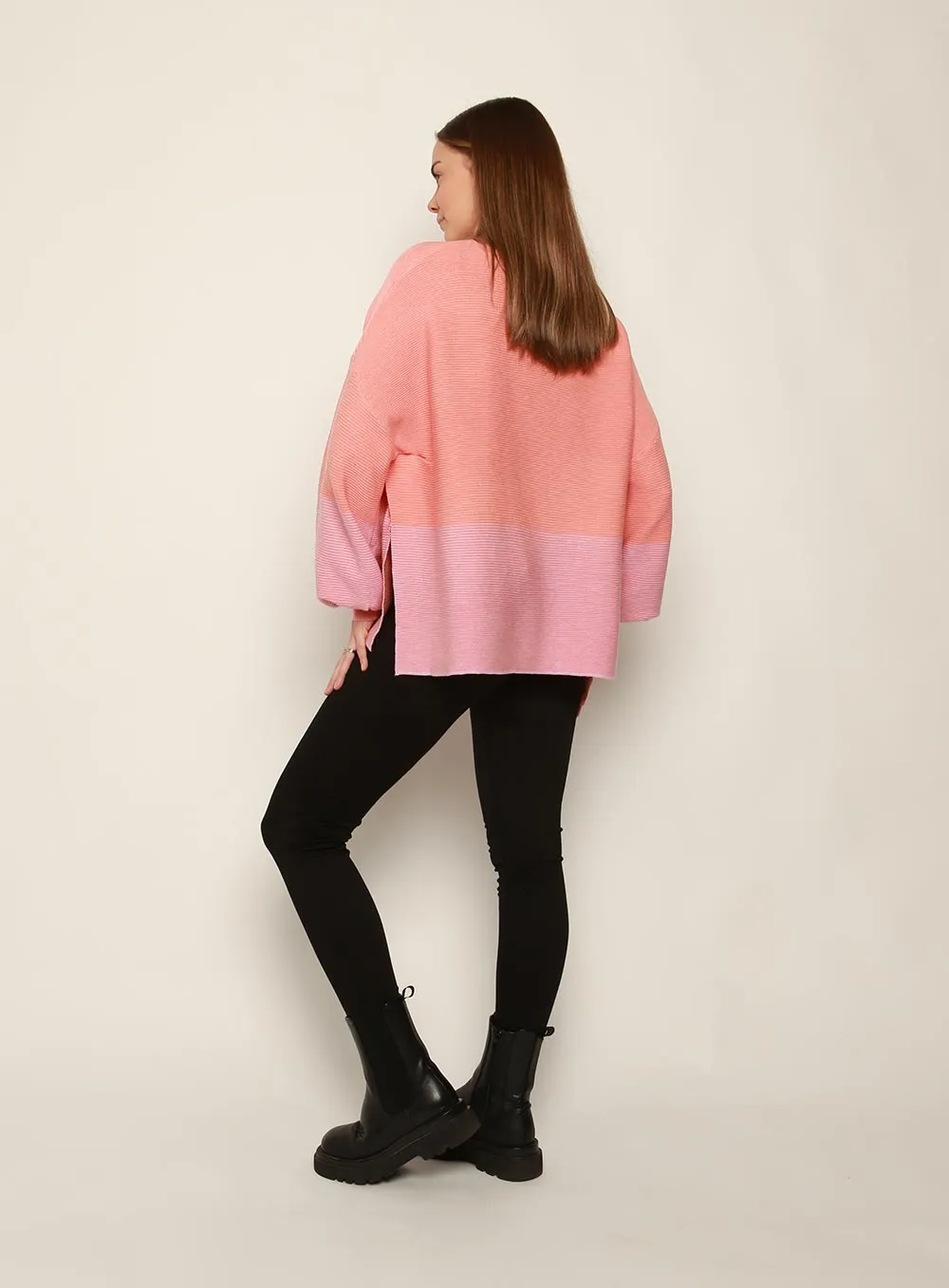 Maya 2 Tone Knit-PINK