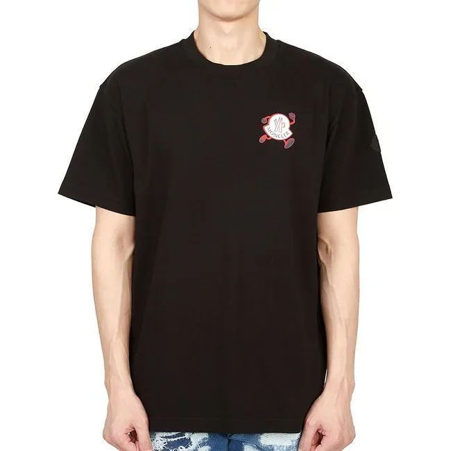 MONCLER  |Street Style Plain Cotton Short Sleeves Logo