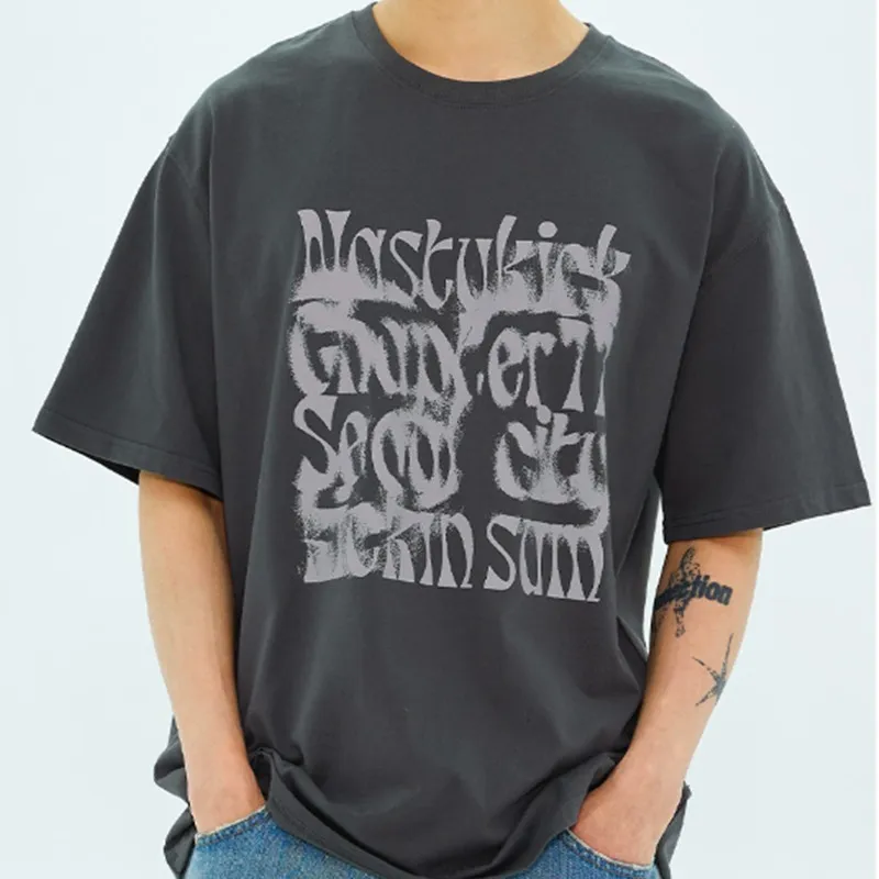 NASTYKICK  |Street Style Plain Cotton Short Sleeves Logo T-Shirts