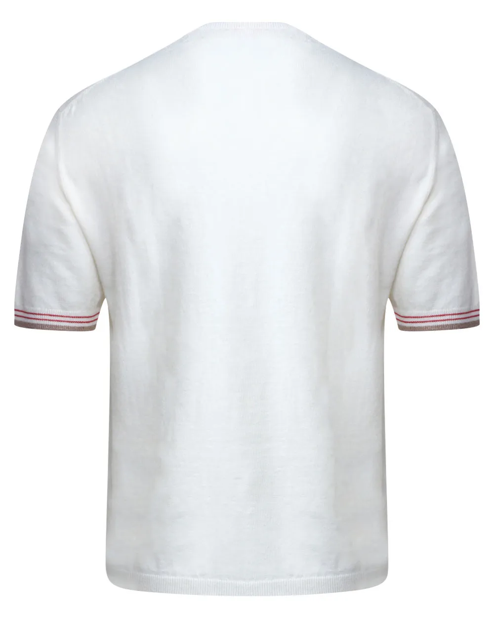 Off White Serafino Knit Short Sleeve