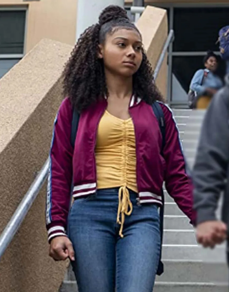 On My Block S04 Sierra Capri Bomber Jacket | Monse Finnie Jacket