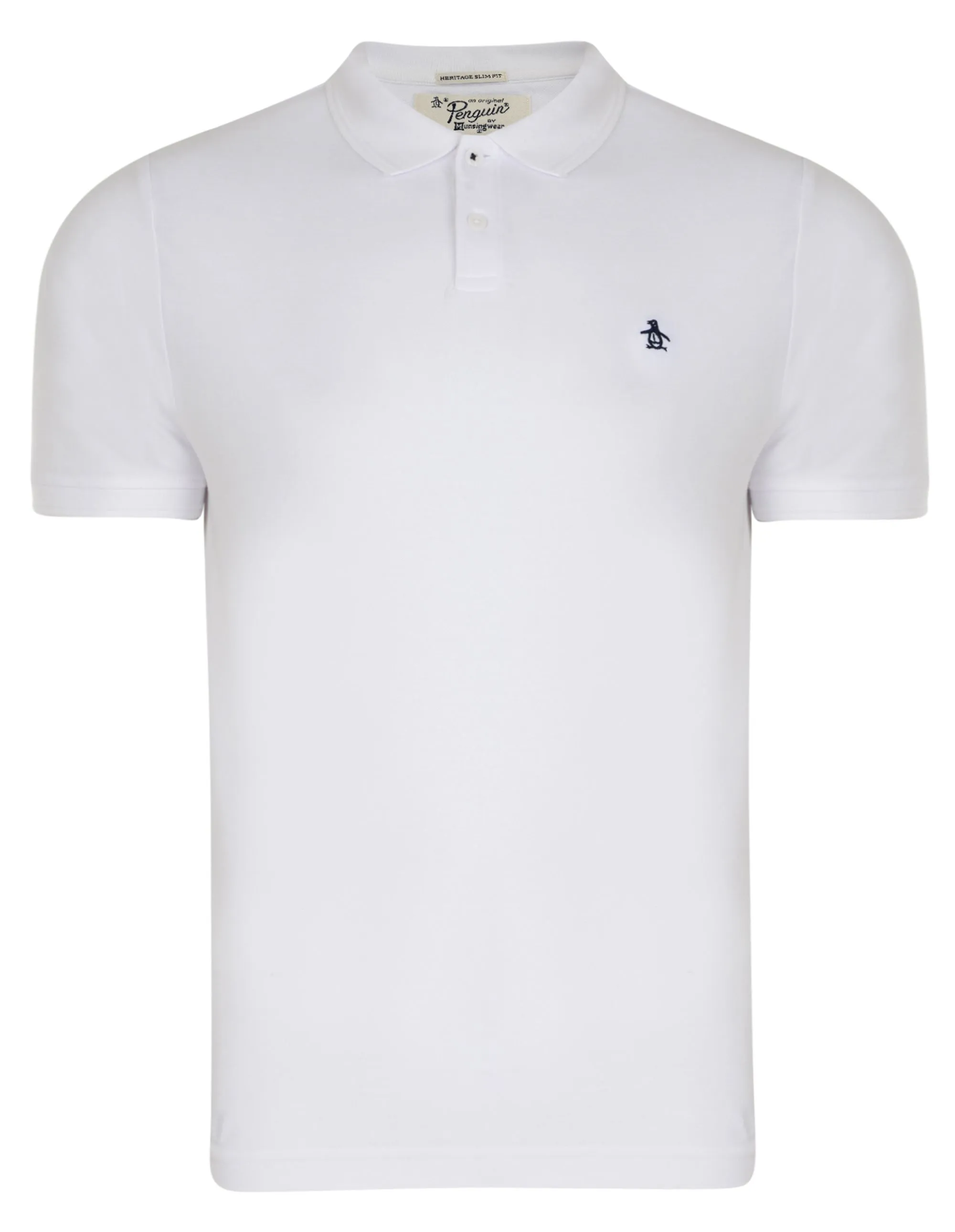 Original Penguin Short Sleeve Raised Rib Polo Shirt Bright White