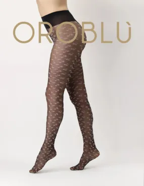 Oroblu Blossom Tights Black