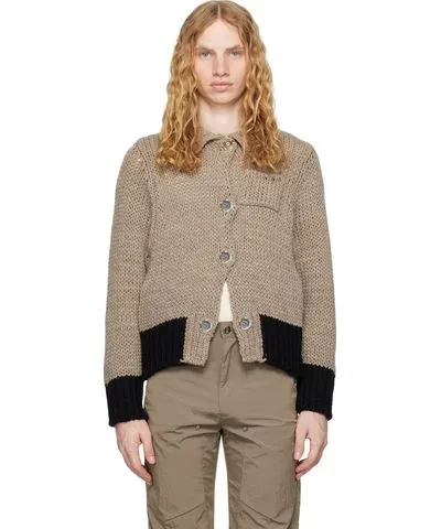 OUAT Taupe Meta Knit Cardigan