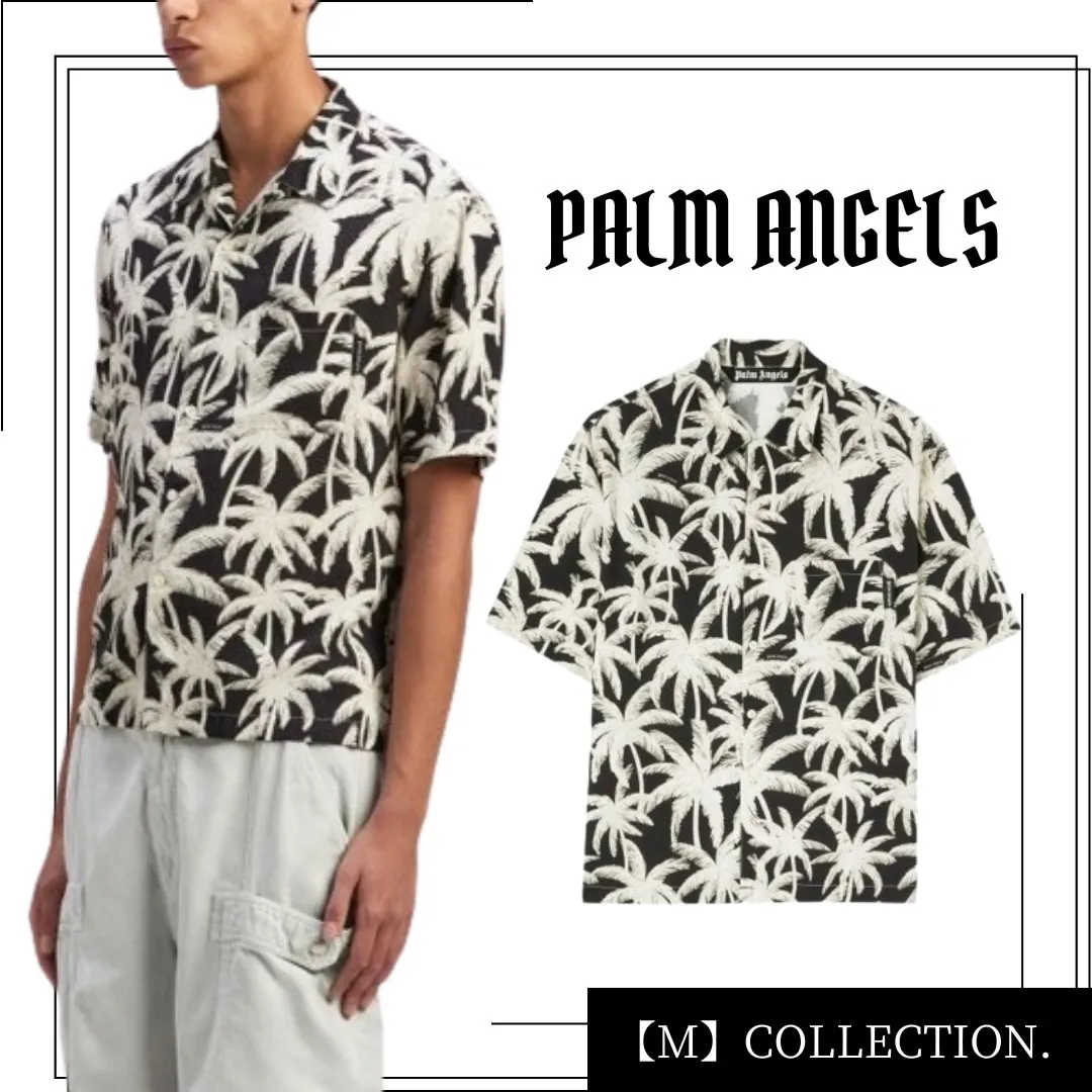 Palm Angels  |Unisex Street Style Short Sleeves Logo Shirts