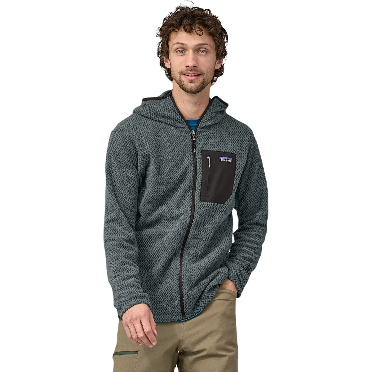 Patagonia Men's Nouveau Green R1 Air Full-Zip Hoody