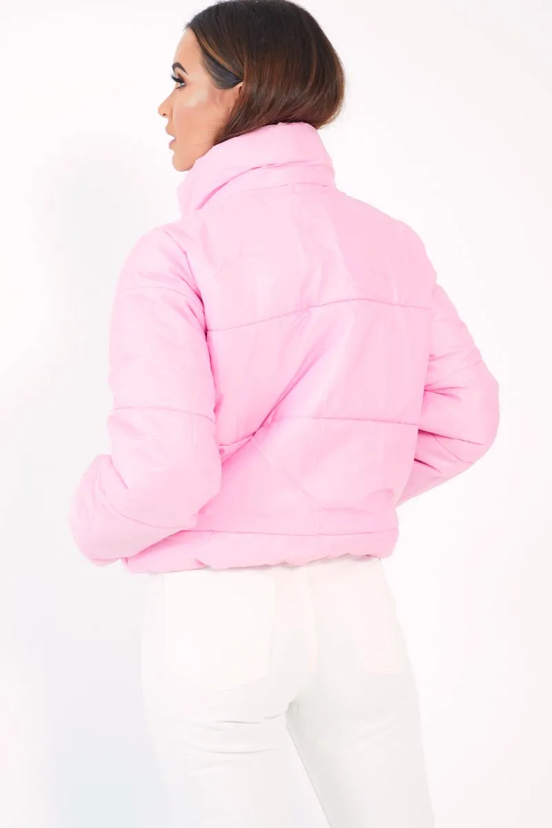 Pink Puffer Coat - Alyssa