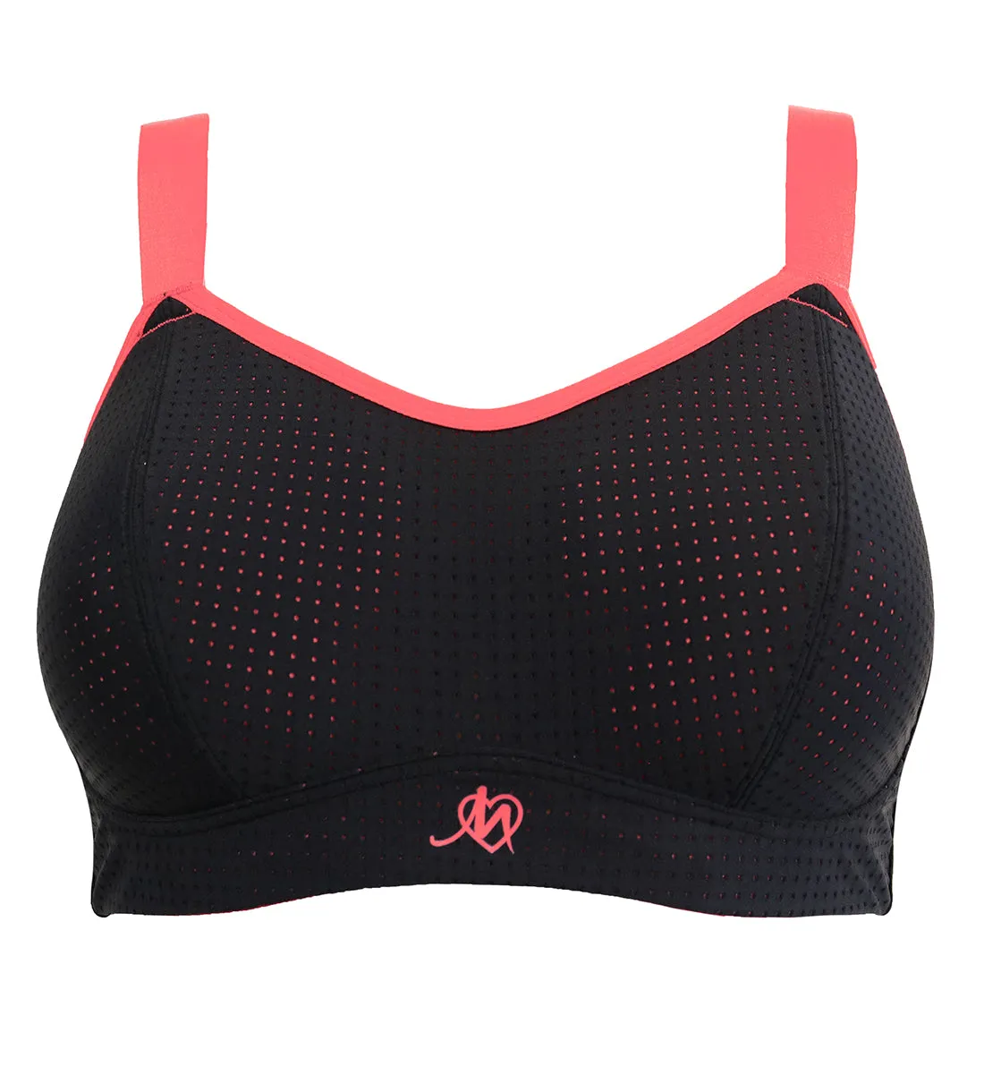 Pour Moi Energy Empower Underwire Light Padded Convertible Sports Bra (97003) - Black/Coral