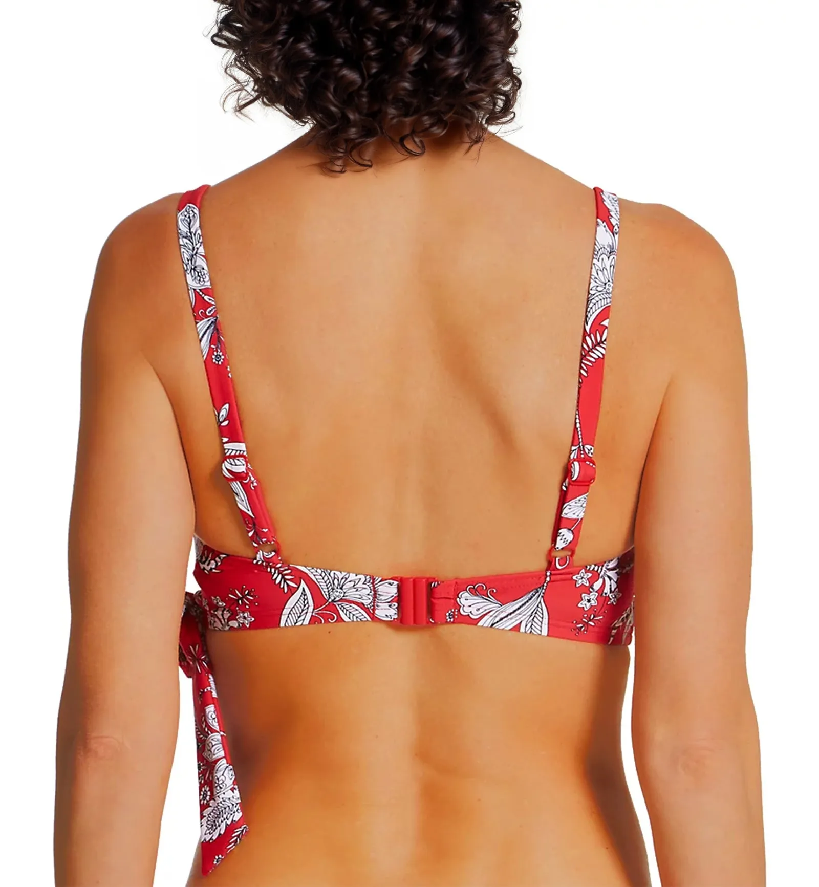 Pour Moi Freedom Underwire Non Padded Wrap Swim Top (25500) - Red/White