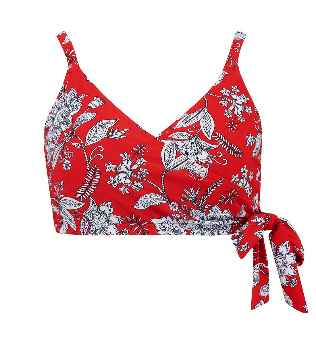 Pour Moi Freedom Underwire Non Padded Wrap Swim Top (25500) - Red/White